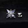 Brooch Pin with Invisible Safety Buckle, Star Shape Lapel Cubic Small Delicate Zirconia Rhinestone Accent, for Suits Shirts Wedding Formal Wear