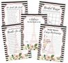 Inkdotpot Striped Theme Bachelorette Party Games Set of 5 (Activities for 50 Guests) Fun Bridal Shower Games Set Bundle
