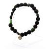 Myanmar Epidote Bracelet (Burma) + 8 Mm Lava Beads