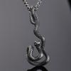 Classic and Fashionable European and American Hip-hop Domineering Snake Shaped Jewelry Pendant Necklace, Retro Men's Personalized Pendant Necklace