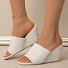 Fashion Wedge Sandals and Slippers Women Outside Wear 2025 Summer New Open Toe Versatile Flip Flops Sexy Sandals High Heels