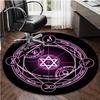S Purple Magic Formation Round Rug Nonslip Area Rug Office Chair Mat Carpet For Living Room Bedroom Home Decor