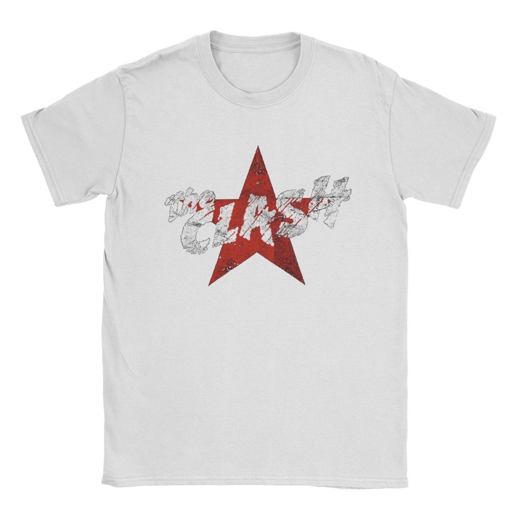 Винтажная футболка The Red Star Clash для мужчин, с круглым вырезом, 100% хлопок, футболка с коротким рукавом, идея для подарка, топы