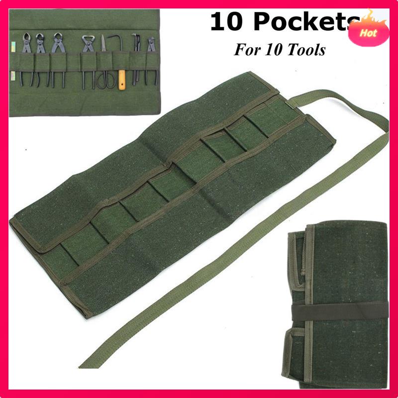 4Pcs 600X430mm Japanese Bonsai Tools Storage Package Roll Bag Canvas Tool Set Case