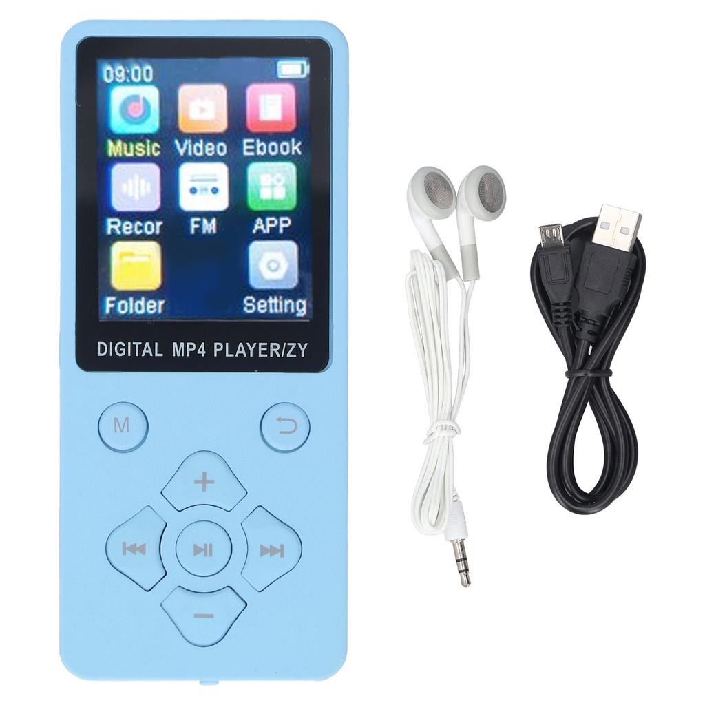 MP4 Player Multifunctional 1.8 Inch Color Screen BT 5.0 MP3 Music Player HiFi Music Player Supports