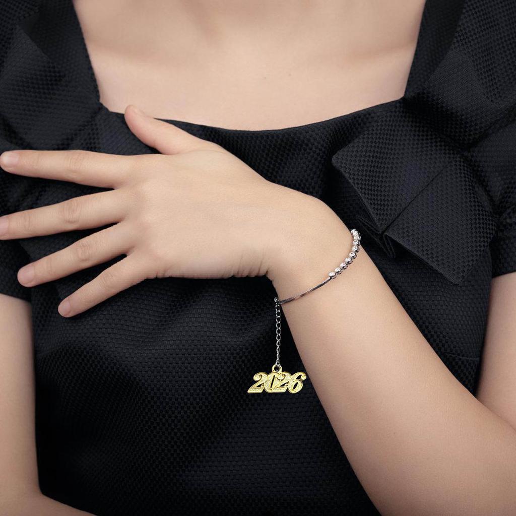 100 шт. Блестящий Год 2026 Металлический Шарм Подвеска для рукоделия Идеально подходит для проектов ручной работы и наборов для изготовления выпускных подарков