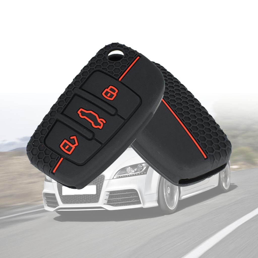 Для A1 S1 A3 S3 A4 A6 RS4 TT Q3 Q7 2005-2013 чехол для дистанционного ключа автомобиля, защитный чехол для кожи, силиконовый чехол для автоматического ключа, брелок без ключа
