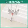 Angel Cross Wings Alloy Necklace Pendant Geometric Jewelry Fashion Women Gift