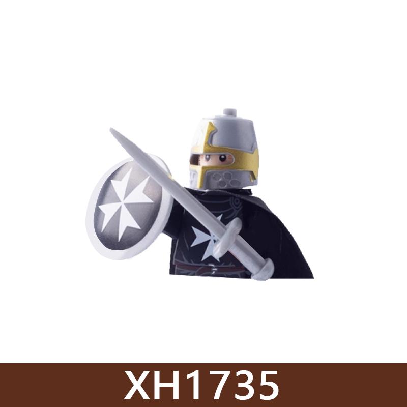 Medieval Castle Soldier Figures Building Blocks Military Roman Teutonic Hospital Knight Templar Warrior Infantry Bricks Toy Gift