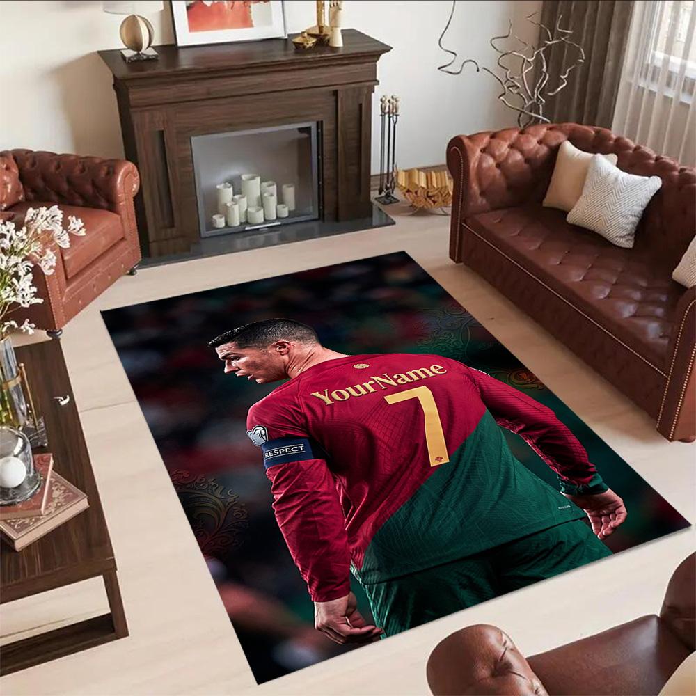 Cristiano Ronaldo 31 Personalized Text Floor Rug Office Rug Design for Decorate room Game Room Entryway Study room Anti-slip Rug Decorate Offices