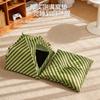 Pet Cat Dog Tunnel Tent Striped Collapsible Kennel for Indoor Outdoor Use Foldable Playpen with Removable Mat Small Medium Pets