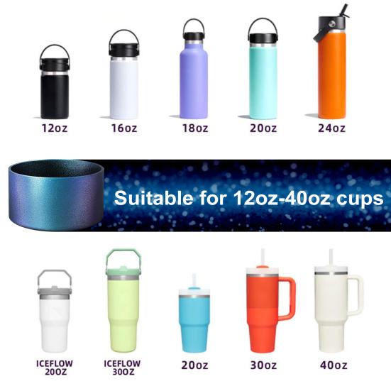 Silicone Cup Cover Gradient Color Cup Boot Anti-Slip Bottom Sleeve for Tumbler 20-40oz 12-24oz Water Bottles