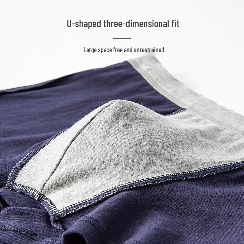 LANGSHA Мужские хлопковые трусы-боксеры средней посадки