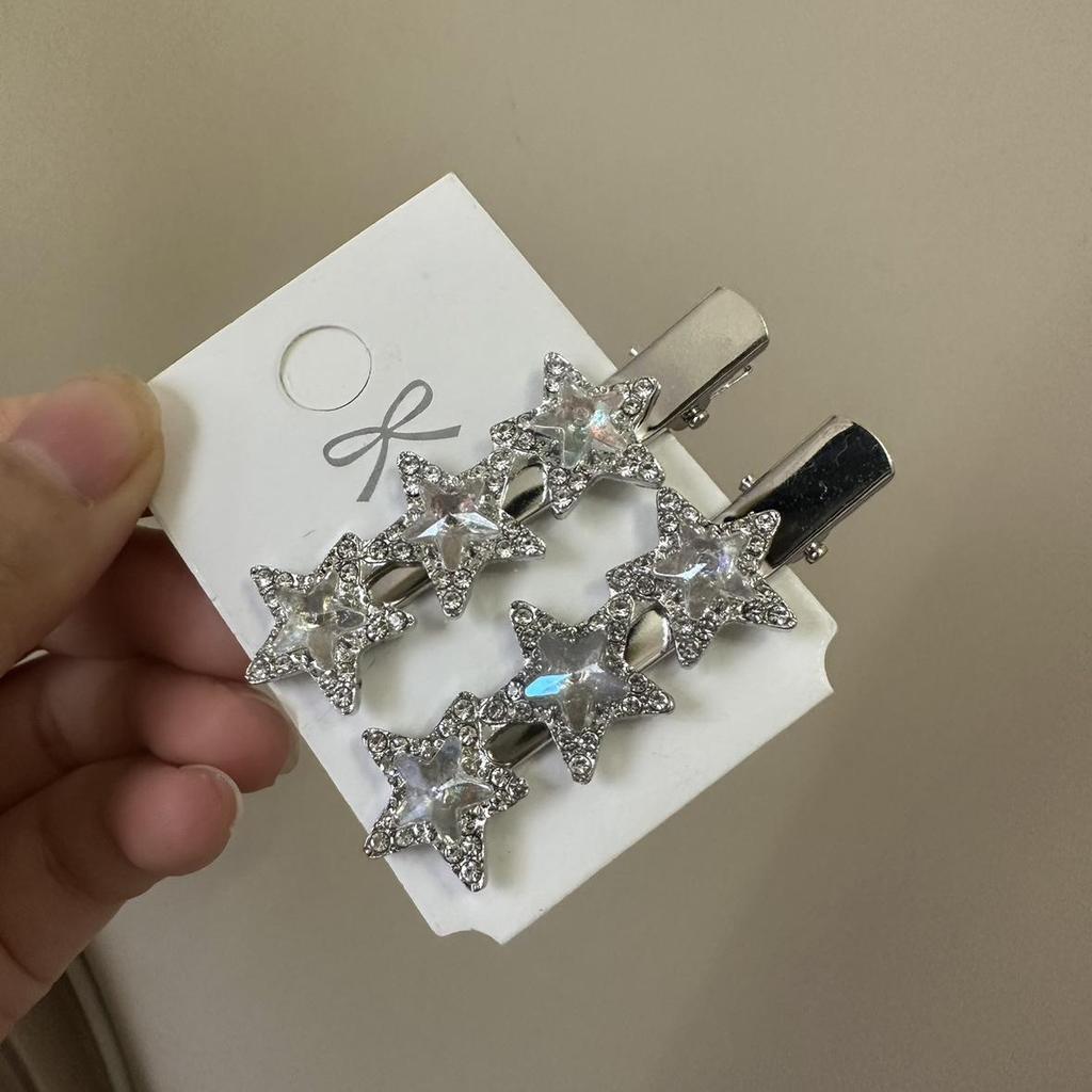 Роскошная заколка для волос в виде звезды со стразами - Сверкающая заколка-утиный клюв, инкрустированная бриллиантами