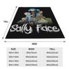 Плед Sally Face Game Anime SF из кораллового флиса, плюшевый, в стиле ужасов, легкий, для путешествий на открытом воздухе, тонкий, стеганый.