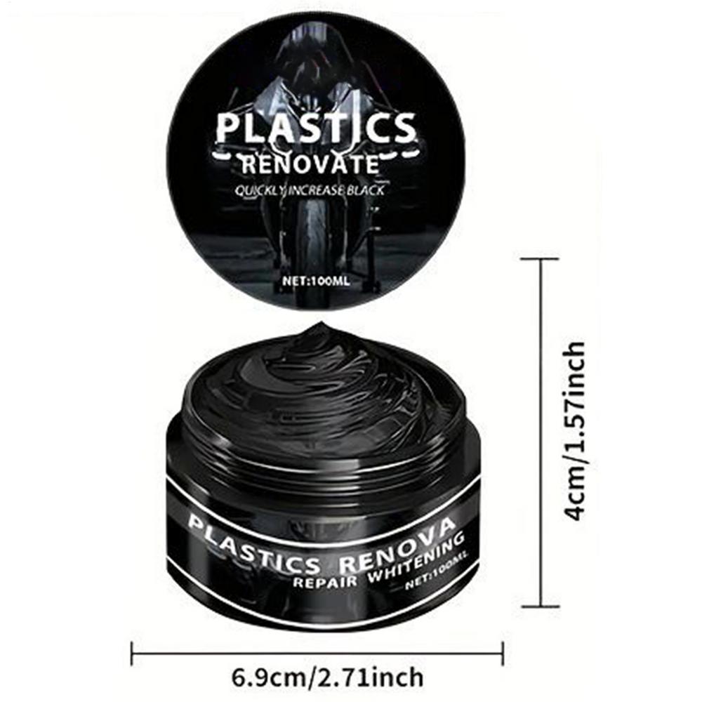 Car Black Trim Restorer Car Interior Restorer 100ML Anti-UV Quick-Drying Rubber Repair Wax Fade-Resistant Renovation Solution
