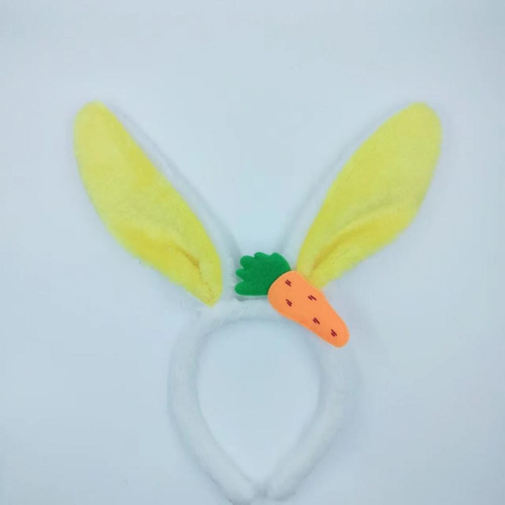 Easter Cute Rabbit Ear Headbands Plush Bunny Ears Carrot Hairband Party Cosplay Costume Headwear Face Wash Hair Accessories