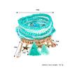 Bohemian Multilayer Beaded Bracelet Elastic Tassel Star Pendant Bracelet Bangle Women Jewelry