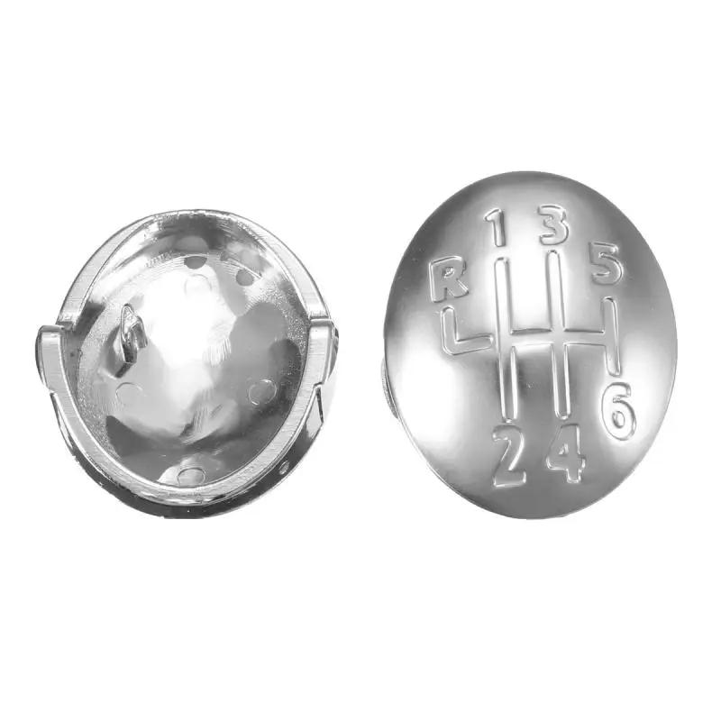 1/2 шт. шт. 5/6 скоростная автомобильная ручка переключения передач крышка рычага головки для Clio Megane Scenic Twingo хромированная машина