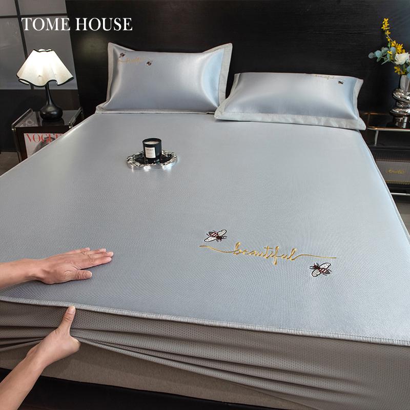 Machine Washable High-End Ice Silk Cooling Mat for Summer - Foldable, Soft Bed Cover with Free Shipping