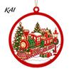 Christmas Tree Hanging Decorations 2D Flat Acrylic Ornaments, Decorative Holiday Gift Ornaments for with Lanyard Festive Party Home Decor And Seasonal