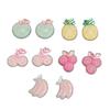10PCS Mini Fruit Decorations Flat Bottom Resin Accessories for Phone Case Crafting Scrapbooking