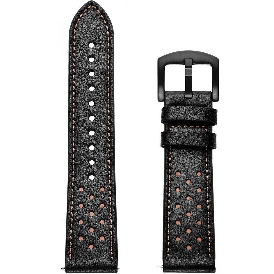 Universal Leather Strap 22mm, Black