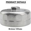 Heavy Duty 90.2Mm 15Flutes Oil Filter Wrench Compatible With Land Rover And Jaguar - Fits 3.0L & 5.0L Gas Engines