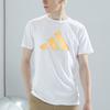 Adidas Трикотажная футболка с круглым вырезом и коротким рукавом с принтом логотипа, топы унисекс, платиновый цвет ADICLTSPSTK-WG