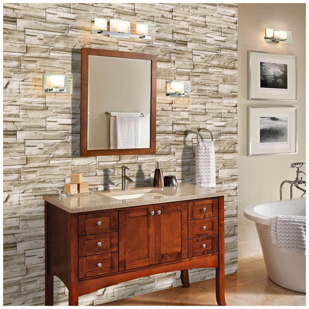 Retro 3D Simulation Khaki Brick Pattern Peel and Stick Wallpaper Self Adhesive Contact Paper Removable Waterproof Wallpaper For Furniture