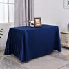 Solid Color Design Wrinkle-Resistant Lace Detail Conference Room Table Cover