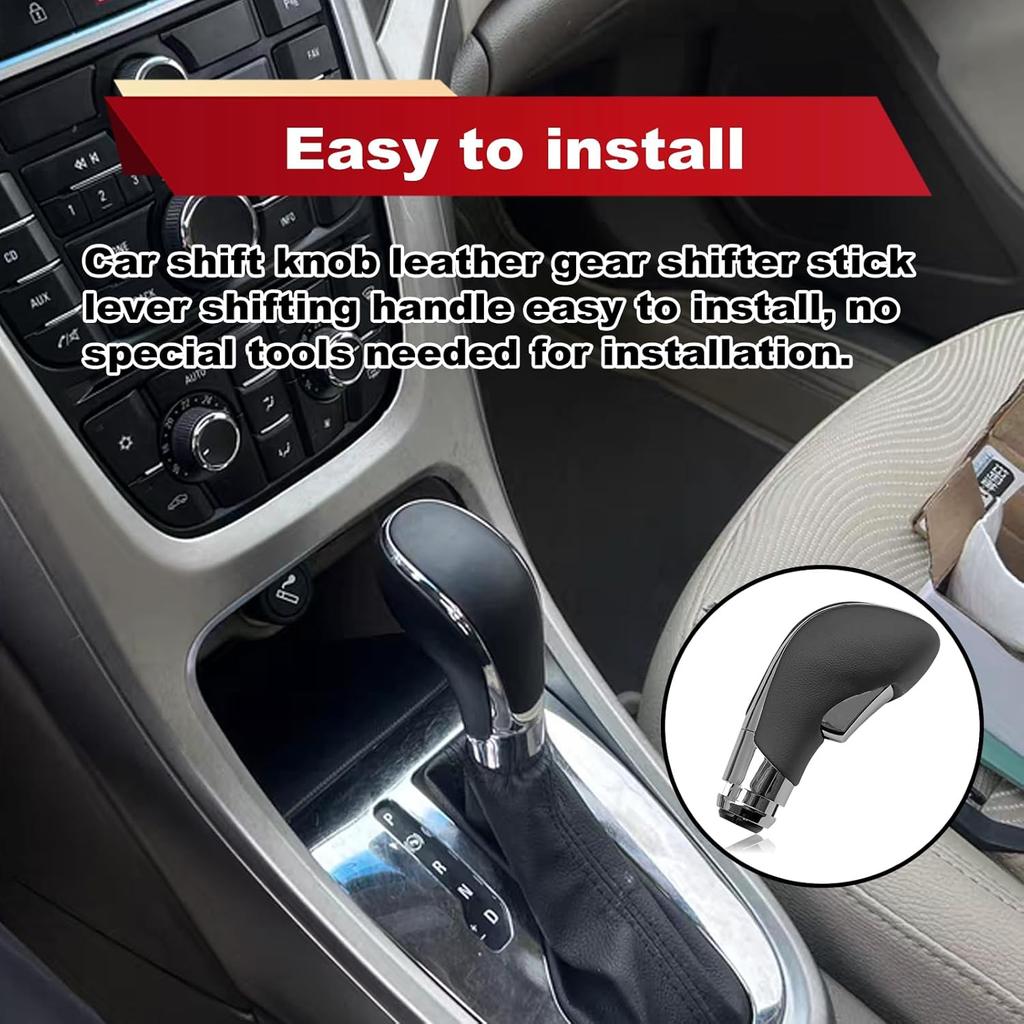 Автоматическая ручка переключения передач Совместима с Buick Verano 2012-2017 Ручка переключения передач автомобиля Кожаный рычаг переключения передач автомобиля Чехол на головку ручки переключения передач
