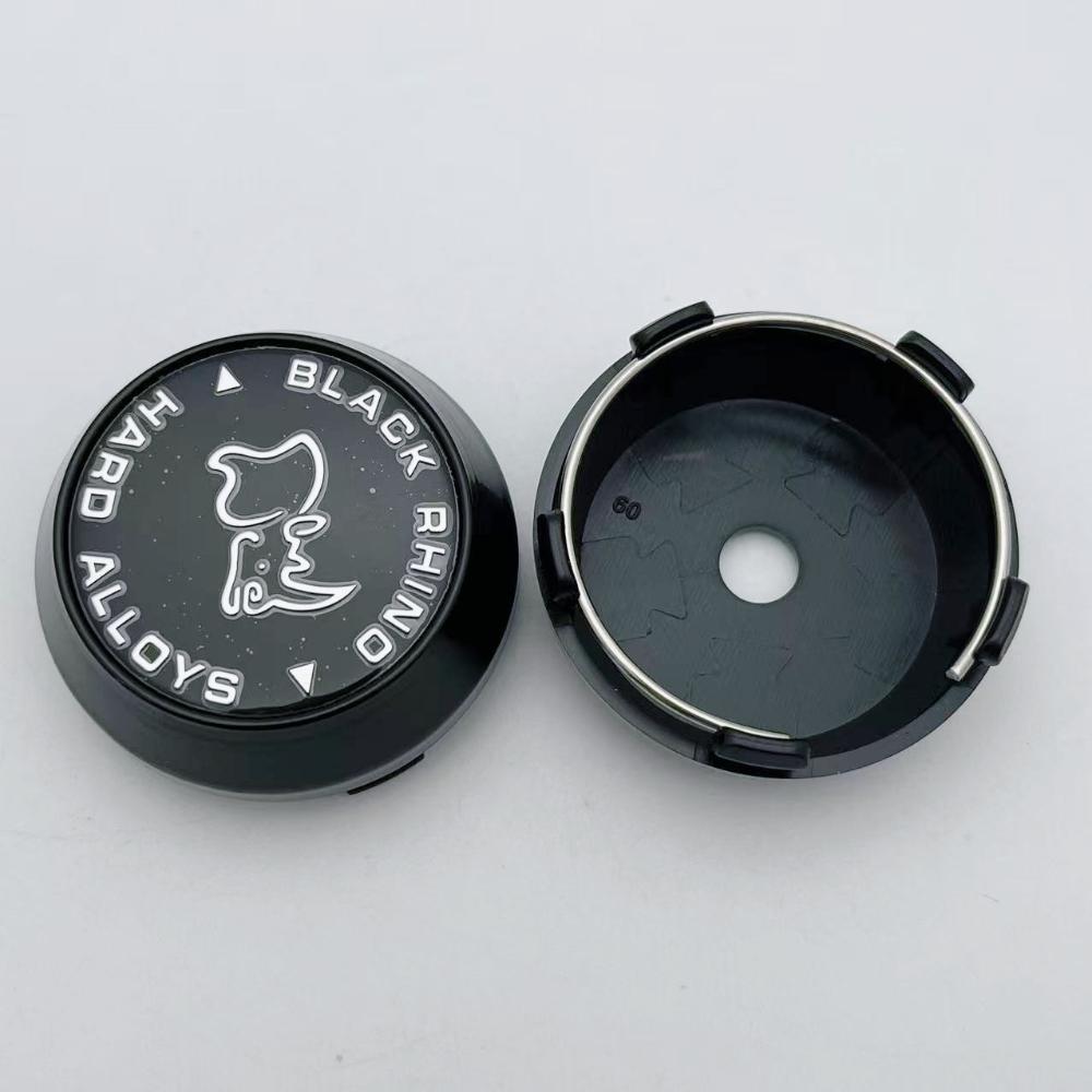 4pcs Black Rhino Logo Emblem Car Wheel Center Caps High Cap Wheels Rim Hubcaps Cover Car Accessories 60mm 64mm 65mm 68mm 69mm