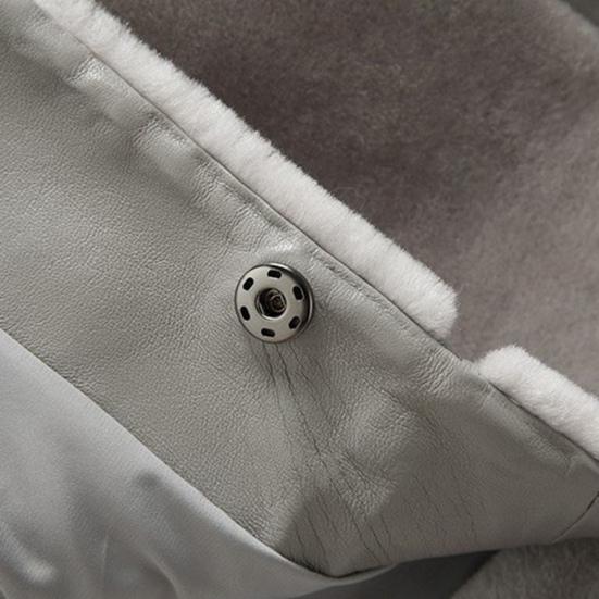 Пальто из искусственного меха с длинным рукавом, толстый зимне-осенний отложной воротник для офиса