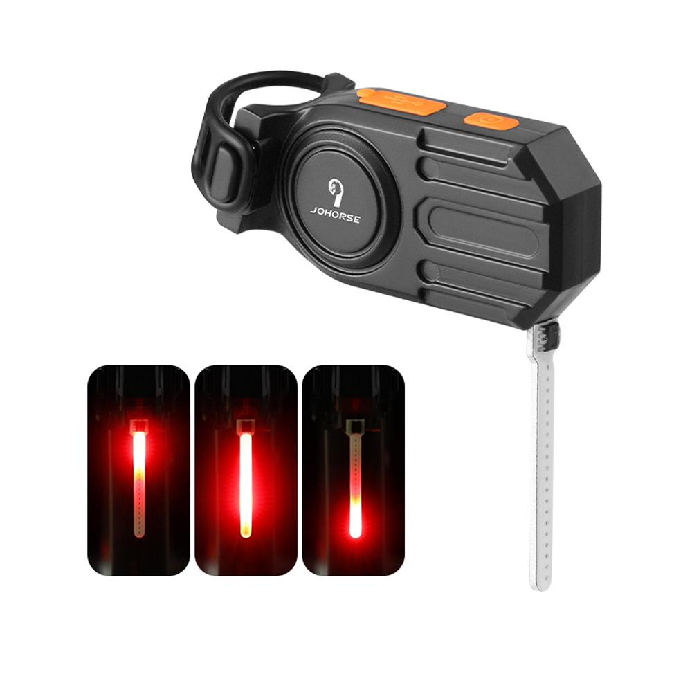 Задний фонарь для велосипеда JOHORSE с зарядкой от USB, предупреждающий свет для велосипеда, поддержка нескольких режимов освещения