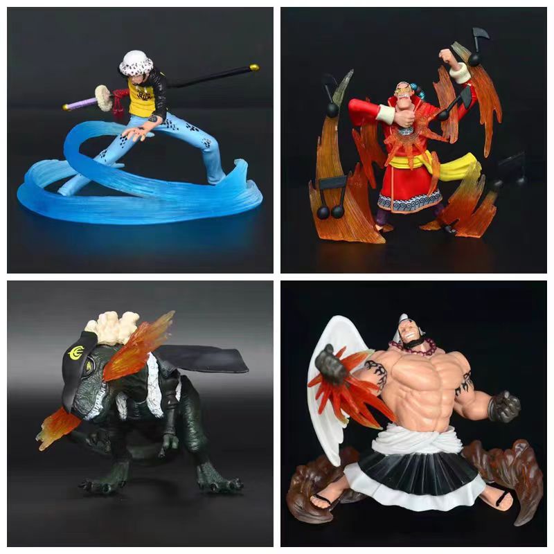 4 шт./комплект Аниме One Piece Трафальгар Ло Шарлотта Кэтчмен ПВХ Фигурка Действия Статуэтка Кукла Коллекция Модель Игрушки Подарок