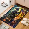 "Stained Glass Dragon Fantasy Art" Patterned carpet, suitable as a non slip play mat for the living room and bedroom sofa