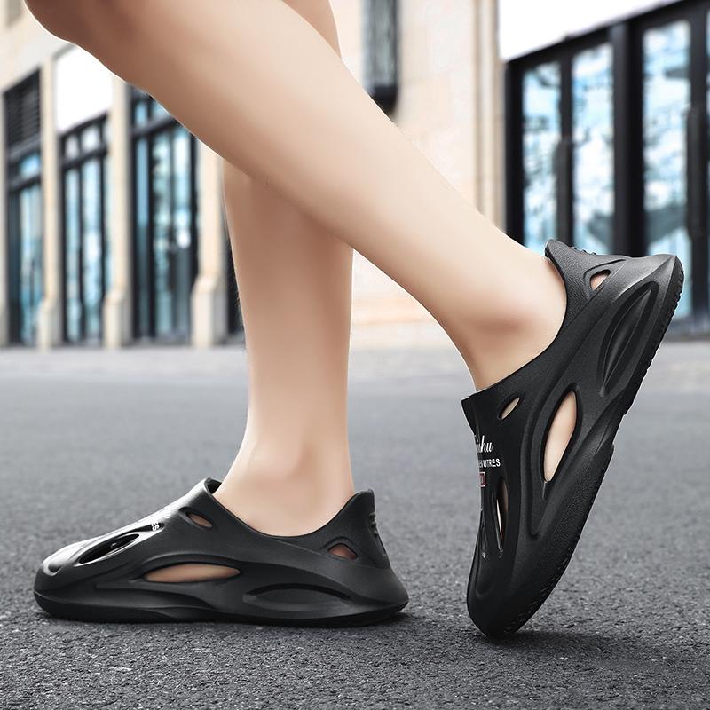 Мужские сандалии, домашние тапочки, мягкие и удобные, износостойкие, износостойкие, вентилируемая домашняя и уличная обувь для мужчин, новинка