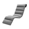 Chaise Lounge Cushion Recliner Chair for Indoor Office Patio Gray