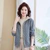 Autumn and Winter Women's Zippered Long-sleeved Cardigan Hooded Contrasting Color Coat Fashionable and Elegant Top