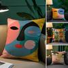 Abstract Face Pillow Case Plush Fabric Soft Pillowcase Double Sided Print Sofa Cushion Cover Throw