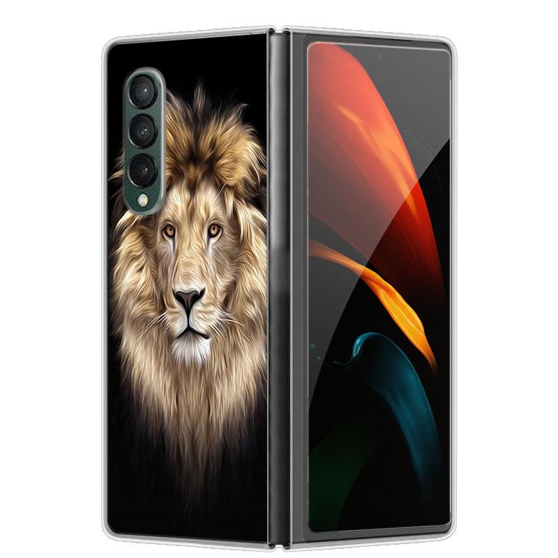 Fashion Clear Phone Case for Samsung Galaxy Z Fold 6 5 4 3 Fold5 fold6 Fold4 Fold2 Fold3 Transparent Protective Shield PC Cover