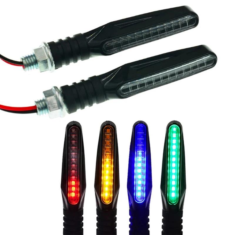 Plug&Play Motorcycle LED Blinkers - 12V Sequential Turn Signals with Auto-Cancel & Anti-Glare Design