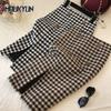 Women Striped Plaid Skirt 2Color S-2XL Ladies Office Short Skirts
