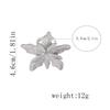 European and American simple and fashionable retro alloy flower female personality metal texture flower live ring