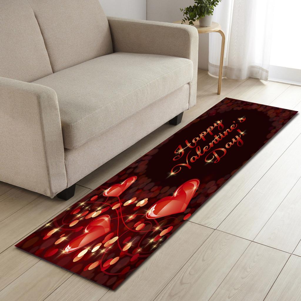 Valentine'S Day Carpet Long Floor Mat Love Theme Doormat