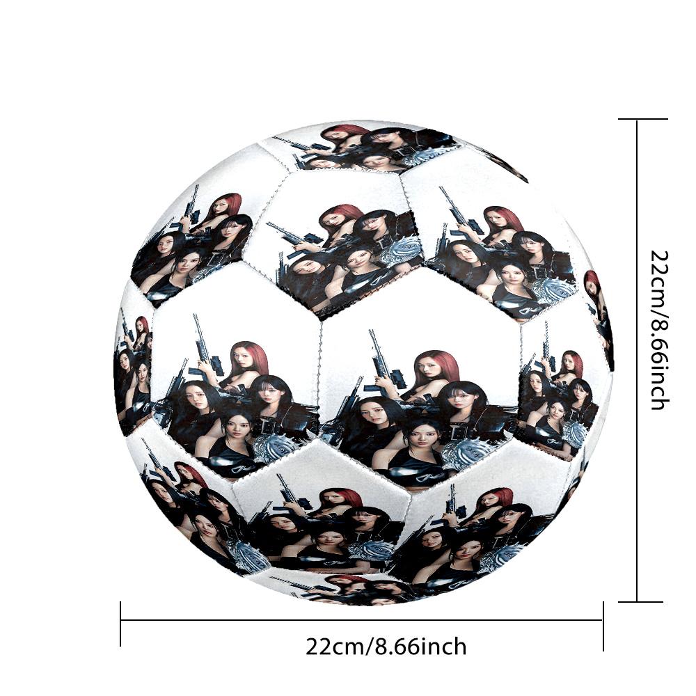 aespa Size 5 Soccer Ball, Durable Standard Football For Training Match Outdoor Sports