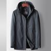 Spring and Autumn New Middle-aged and Young Men's Business Casual Hooded Zipper Edition Top Windproof Jacket