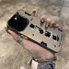 Серебристо-черный чехол для телефона с котенком для iPhone 12 Pro Max/16/17, Нишевый дизайн