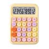Бесшумный калькулятор Цветной механический кнопочный калькулятор Электронное вычислительное устройство с батарейным питанием для